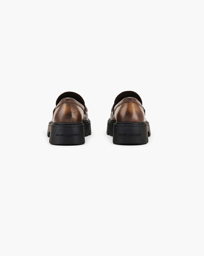 The Distressed Leather Frankie Loafer Ebony - Marc Jacobs Trending