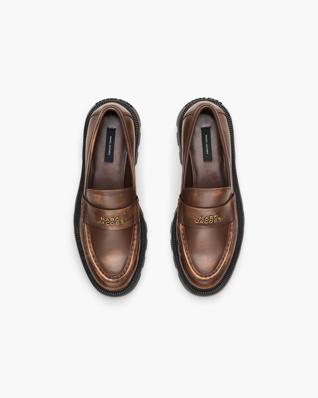 The Distressed Leather Frankie Loafer Ebony - Marc Jacobs Trending