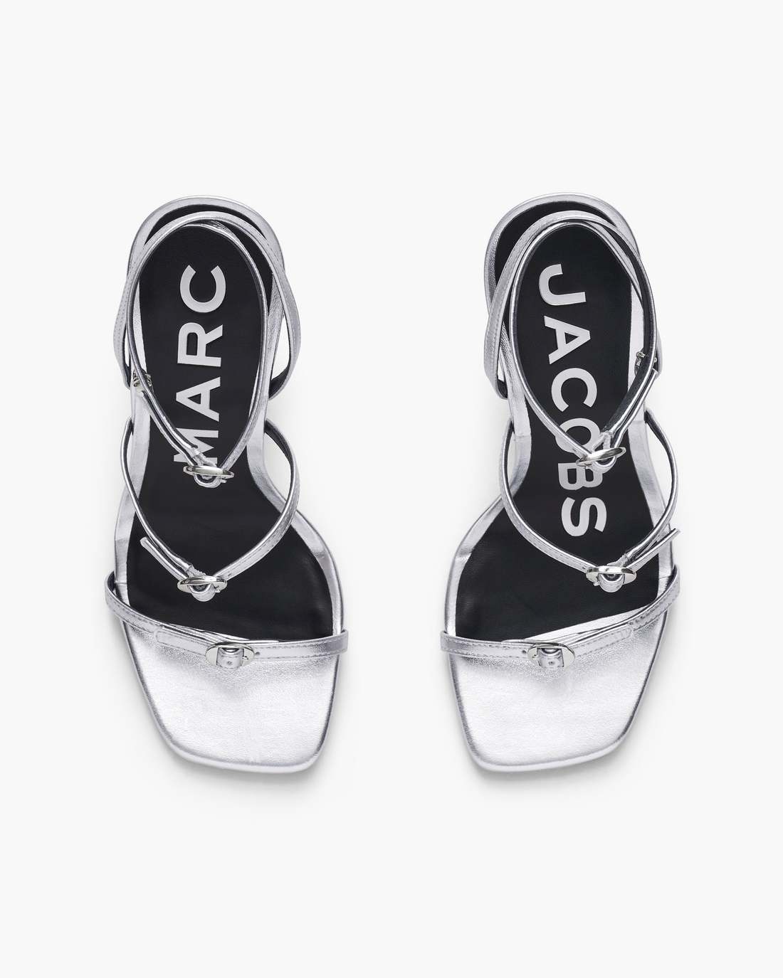The Metallic Leather Daisy Heel Silver - Marc Jacobs New