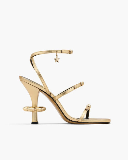 The Metallic Leather Daisy Heel Gold - Marc Jacobs Popular