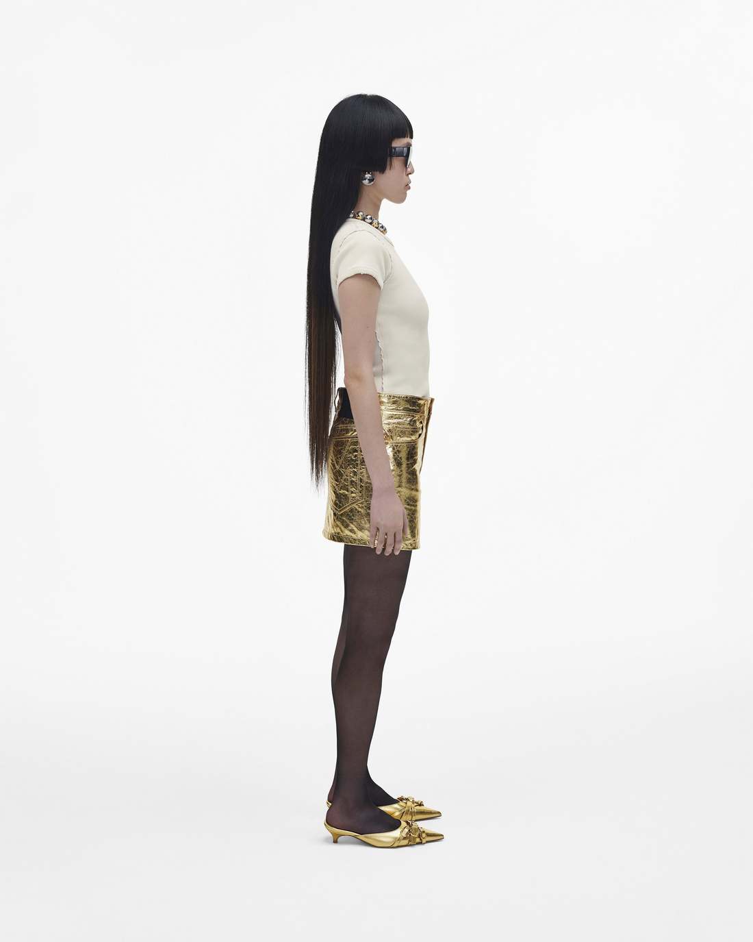 The Emma Kitten Heel Shiny Gold - Marc Jacobs Best Seller