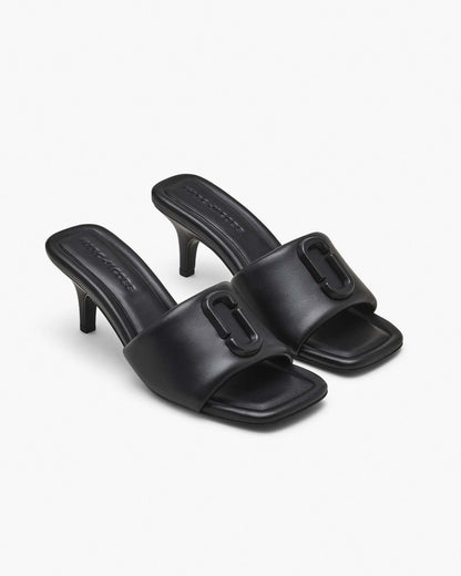 The Leather J Marc Heeled Sandal Black - Marc Jacobs Exclusive