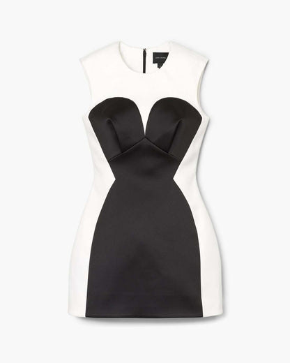 Seamed Up Satin Dress Black/White - Marc Jacobs Featured
