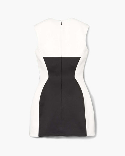 Seamed Up Satin Dress Black/White - Marc Jacobs Featured