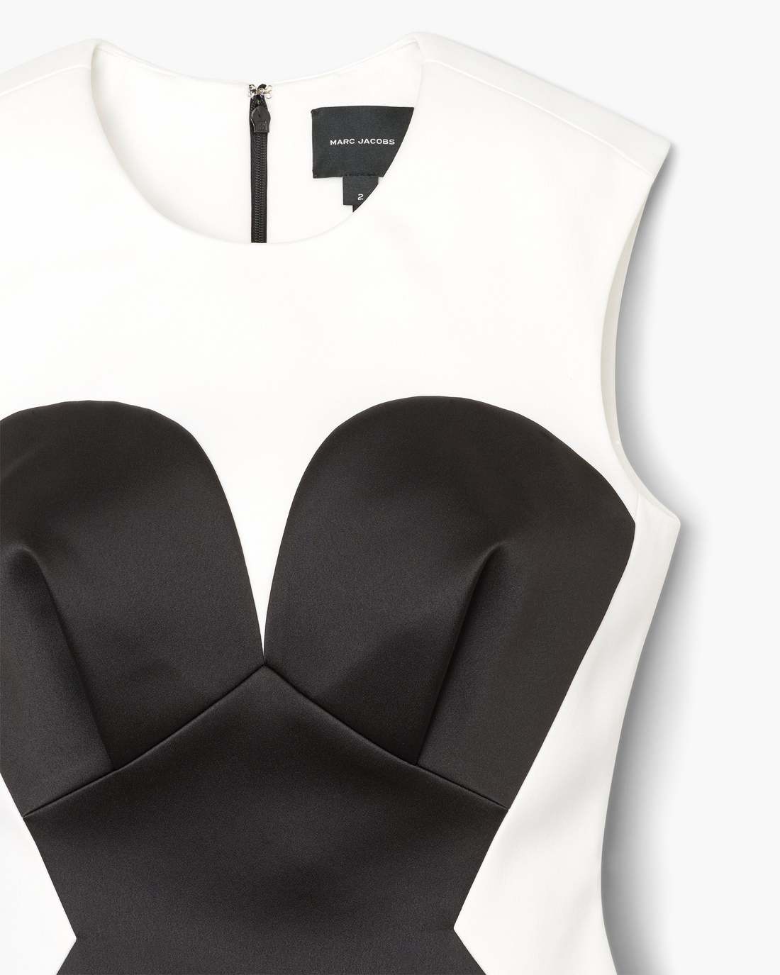 Seamed Up Satin Dress Black/White - Marc Jacobs Featured