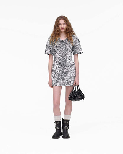 Sequin V-Neck Knit Dress Silver - Marc Jacobs Popular