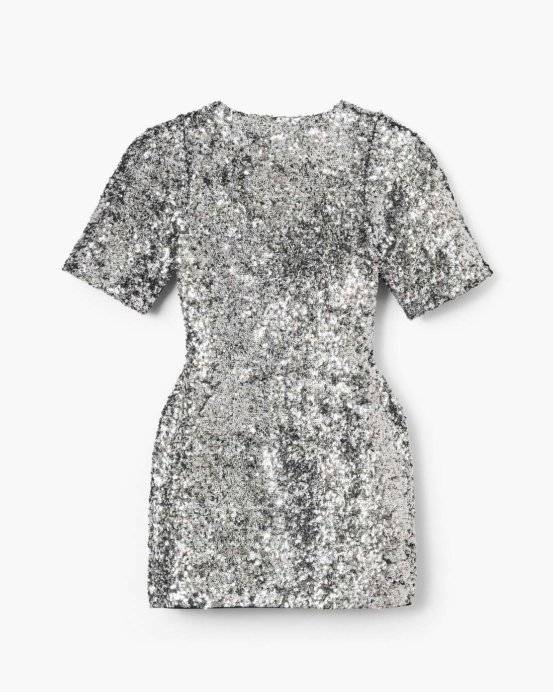 Sequin V-Neck Knit Dress Silver - Marc Jacobs Popular