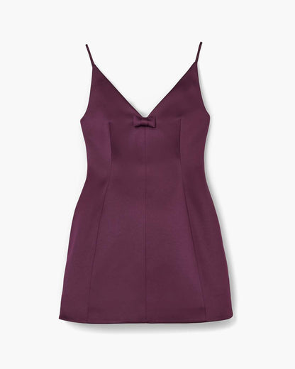 Satin Bow Dress Dark Plum - Marc Jacobs Recommended