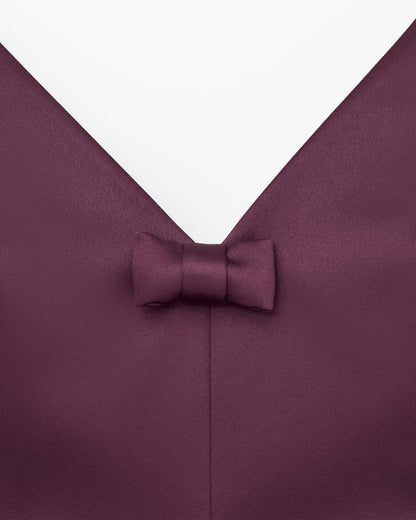 Satin Bow Dress Dark Plum - Marc Jacobs Recommended