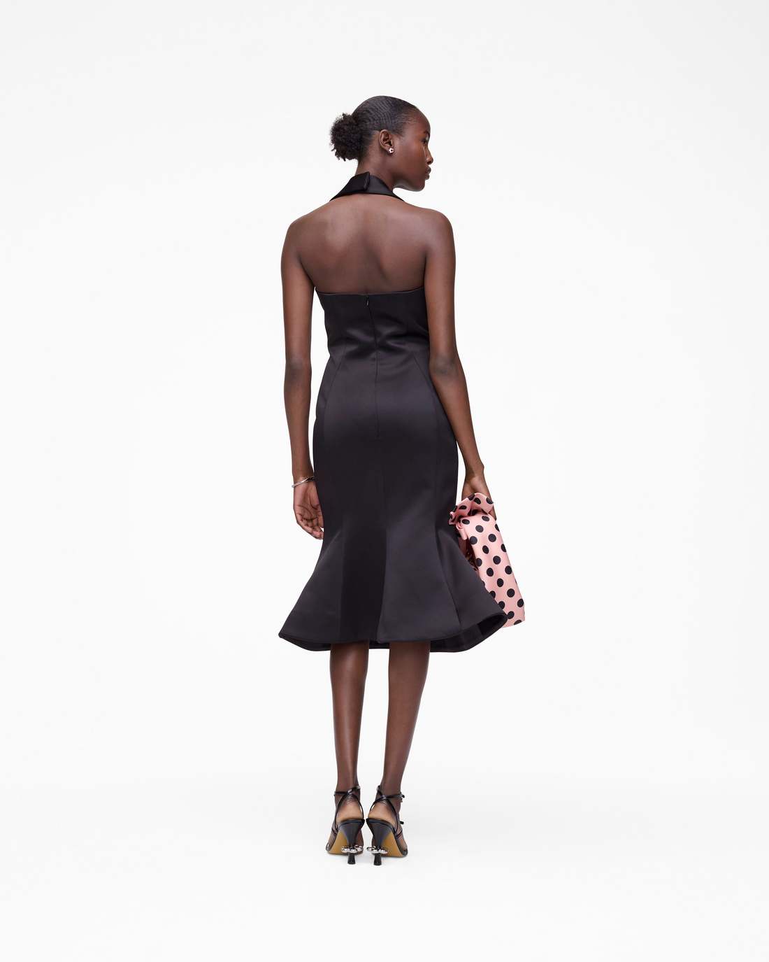 Sculpted Satin Halter Dress Black - Marc Jacobs Exclusive