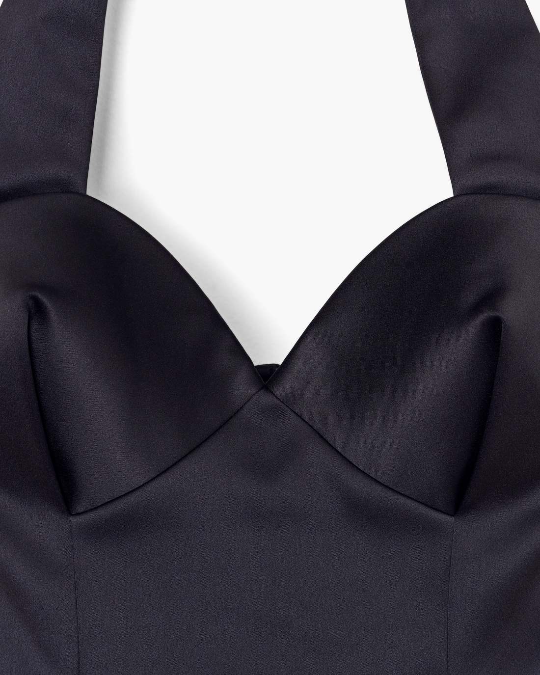 Sculpted Satin Halter Dress Black - Marc Jacobs Exclusive