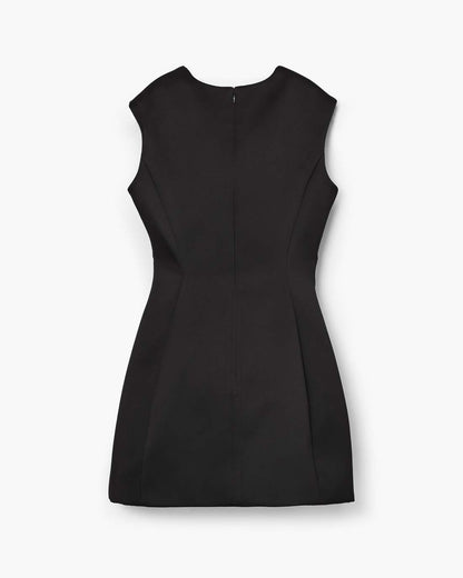 Seamed Up Satin Dress Black - Marc Jacobs Signature