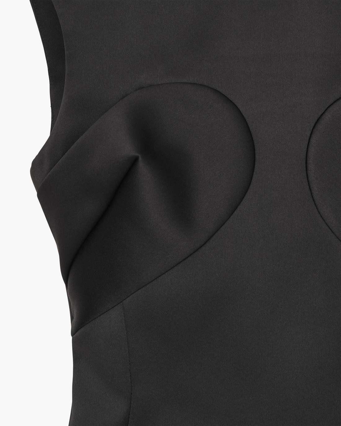 Seamed Up Satin Dress Black - Marc Jacobs Signature