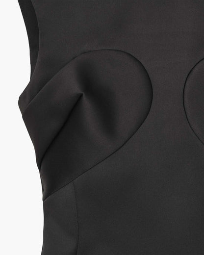 Seamed Up Satin Dress Black - Marc Jacobs Signature