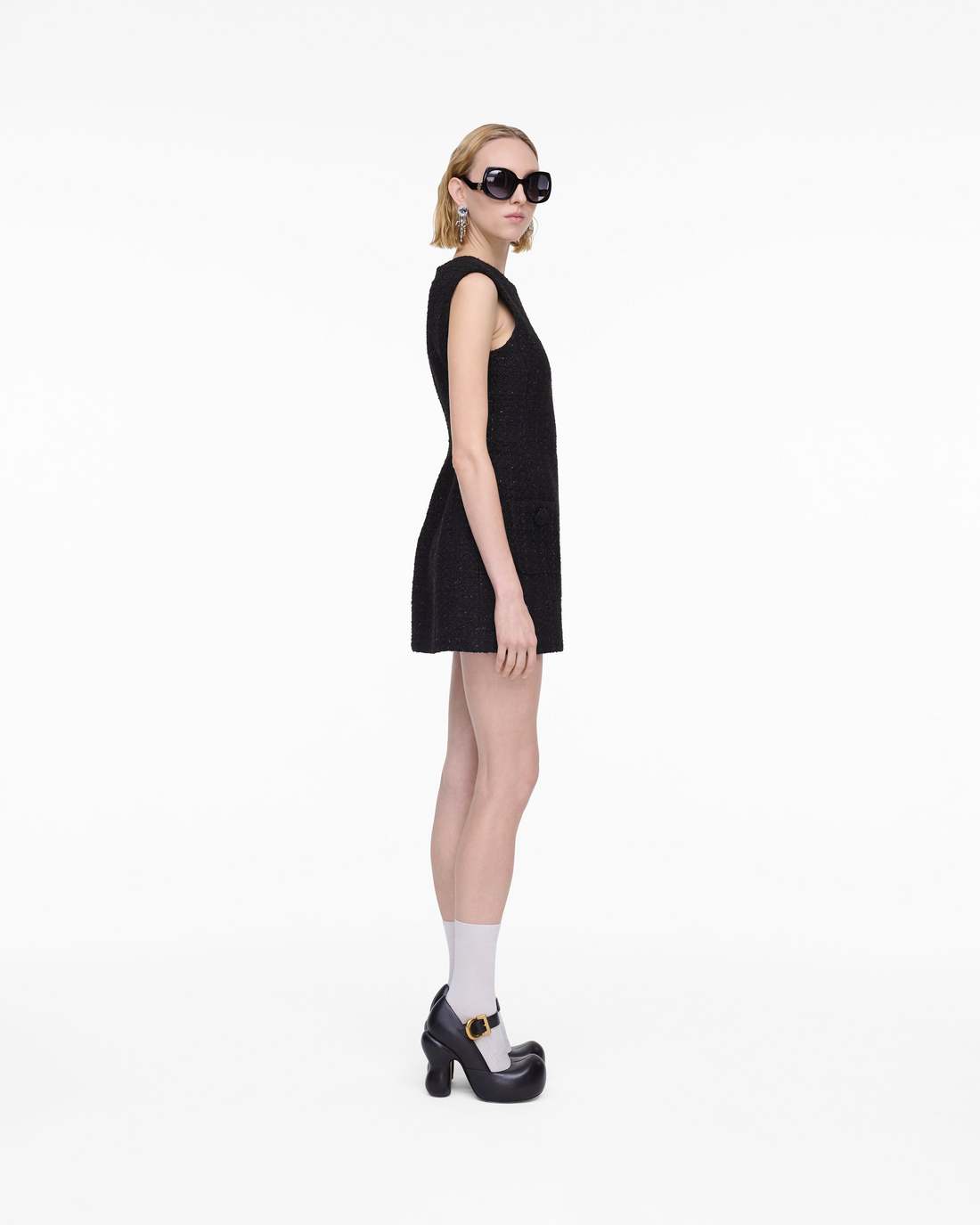 Sculptural Tweed Dress Black - Marc Jacobs New
