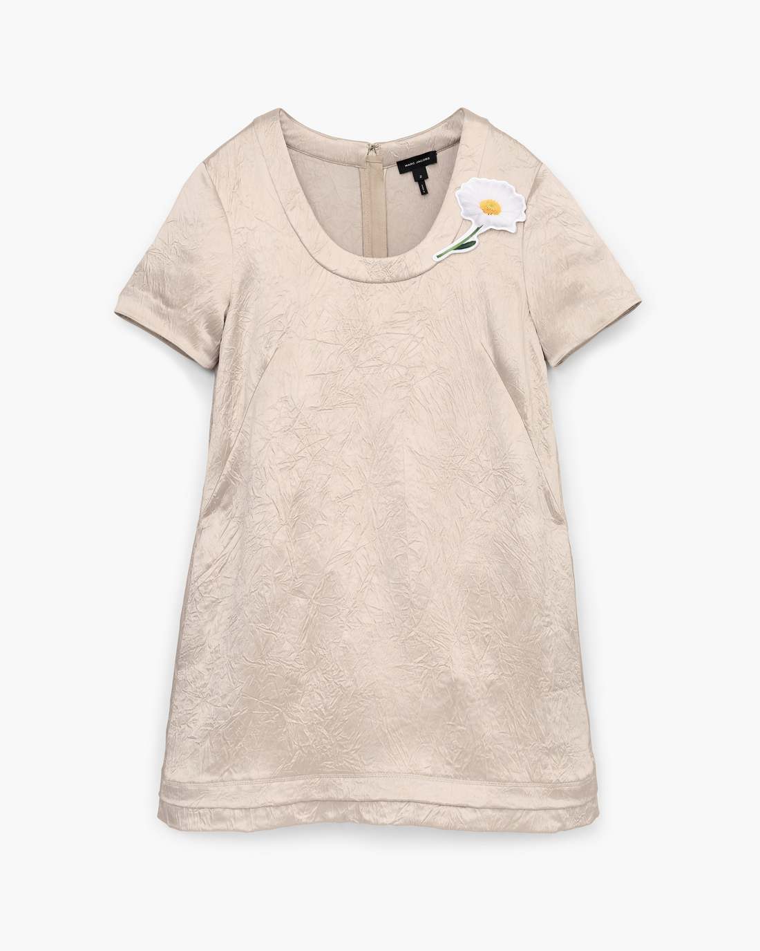 Crushed Satin Dress Champagne - Marc Jacobs Trending