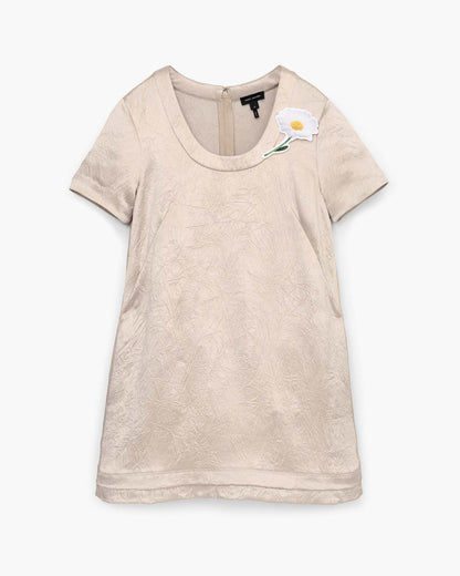Crushed Satin Dress Champagne - Marc Jacobs Trending
