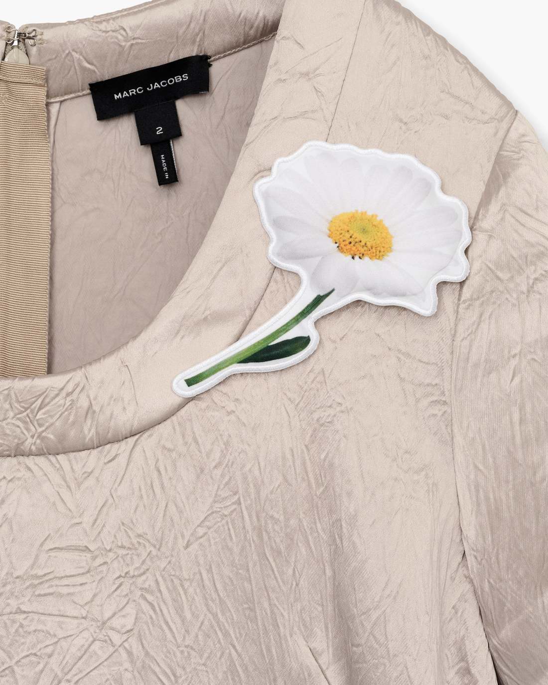 Crushed Satin Dress Champagne - Marc Jacobs Trending