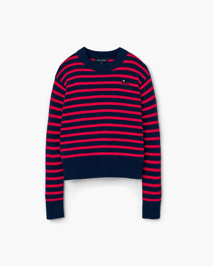 Joy Striped Crewneck Navy/Red - Marc Jacobs Signature