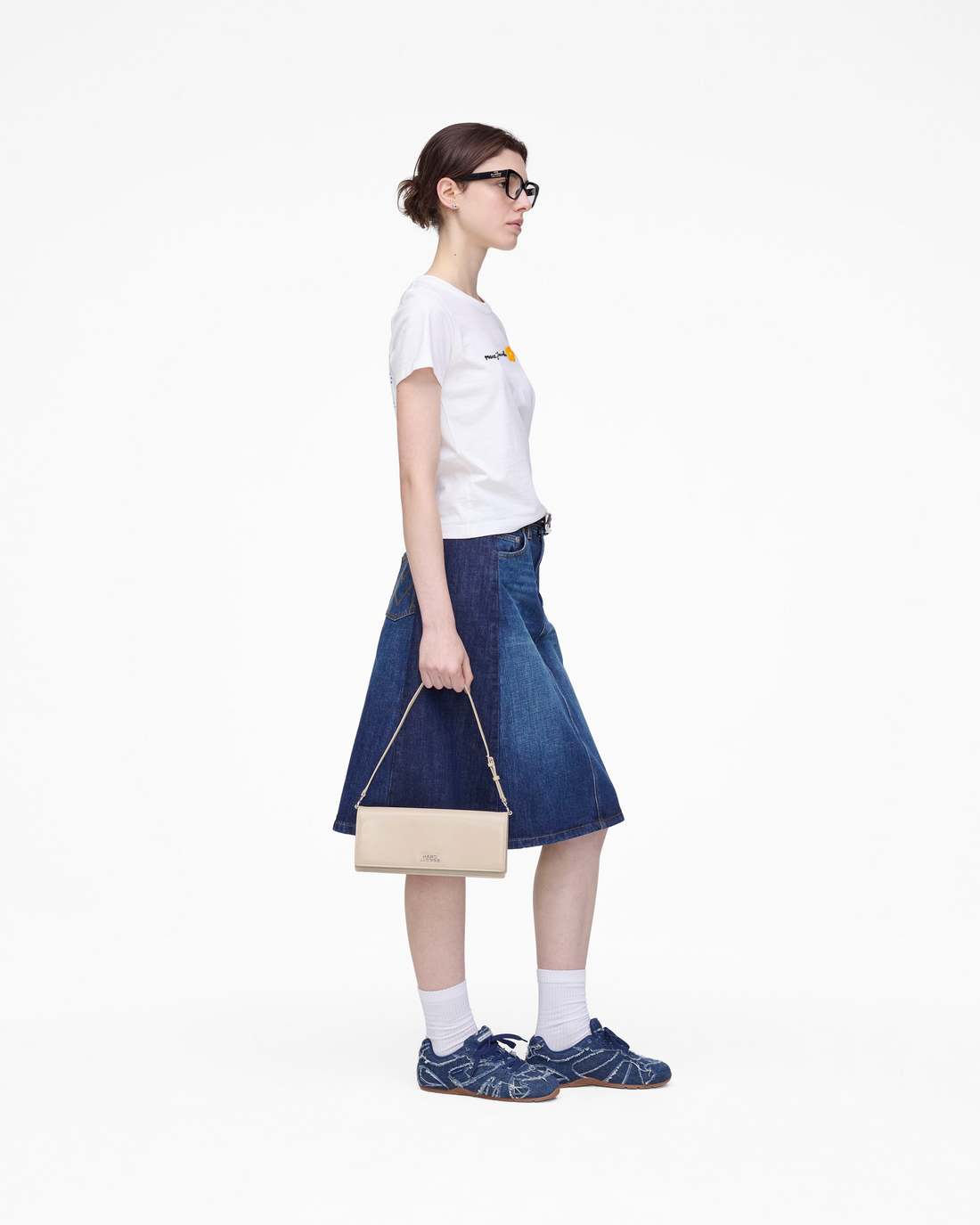 Daisy Logo Slim Tee White - Marc Jacobs Popular