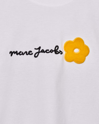 Daisy Logo Slim Tee White - Marc Jacobs Popular