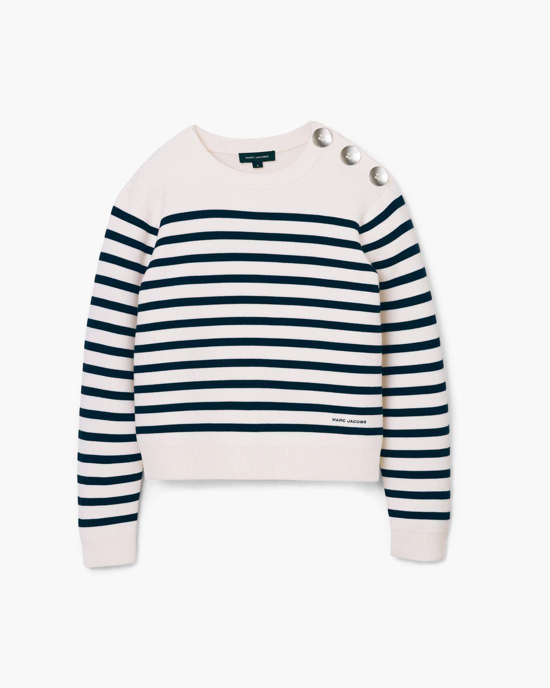 Breton Stripe Crewneck White/Navy - Marc Jacobs Exclusive