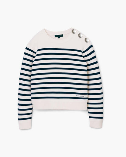 Breton Stripe Crewneck White/Navy - Marc Jacobs Exclusive