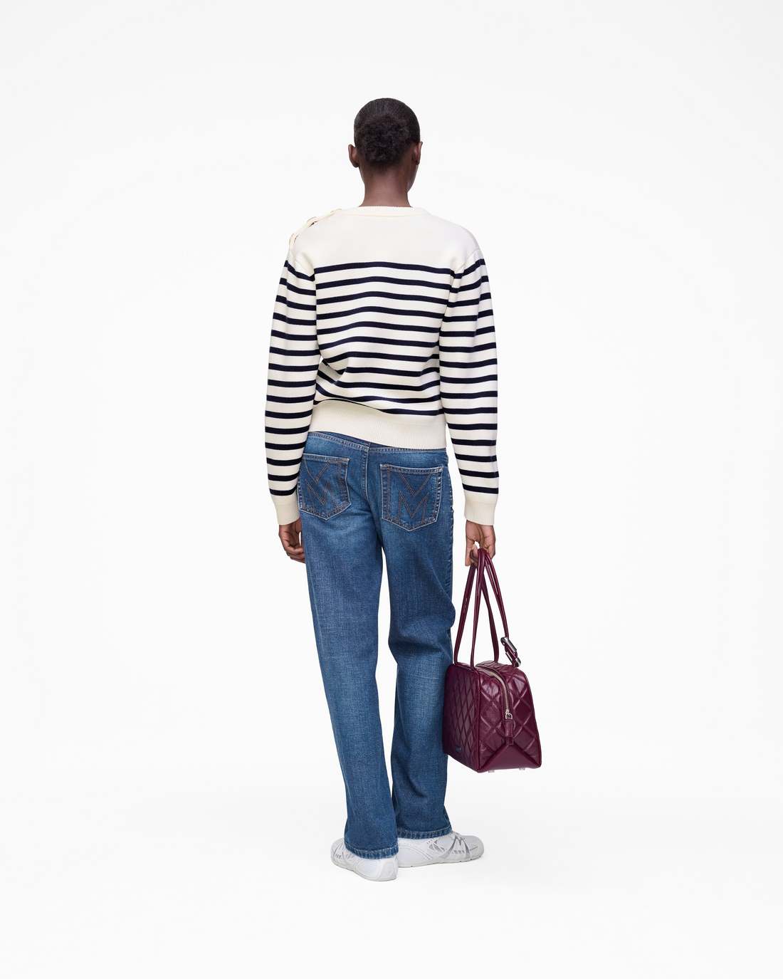 Breton Stripe Crewneck White/Navy - Marc Jacobs Exclusive