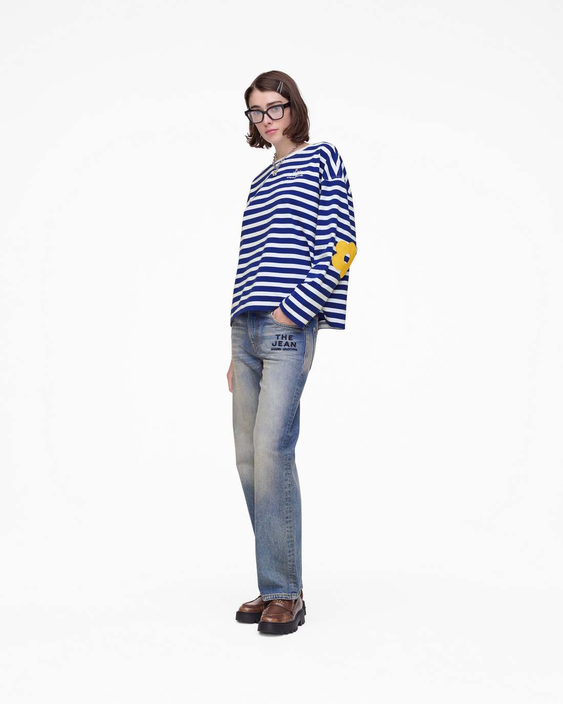 Daisy Striped Longsleeve Pansy/White - Marc Jacobs Signature