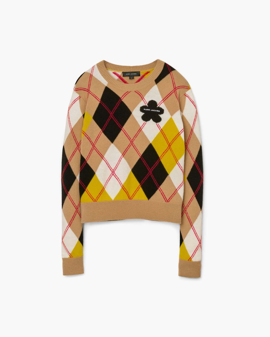 Preppy Daisy Argyle Crewneck Joy Yellow Multi - Marc Jacobs Trending