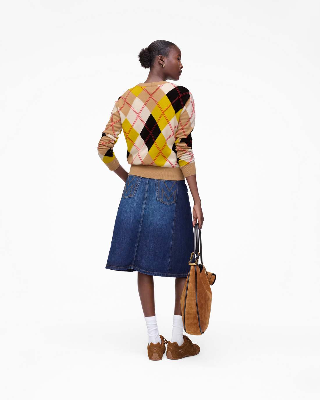 Preppy Daisy Argyle Crewneck Joy Yellow Multi - Marc Jacobs Trending