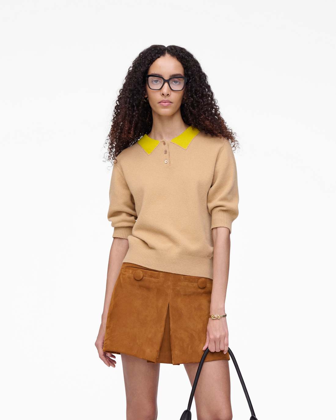 Trompe L'Oeil Knit Polo Camel - Marc Jacobs Best Seller