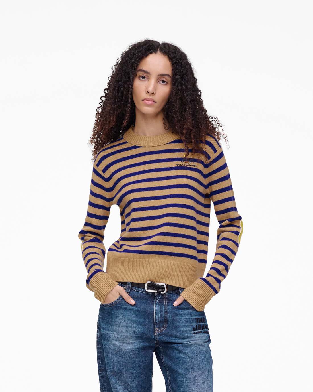Joy Striped Crewneck Camel/Pansy - Marc Jacobs Recommended