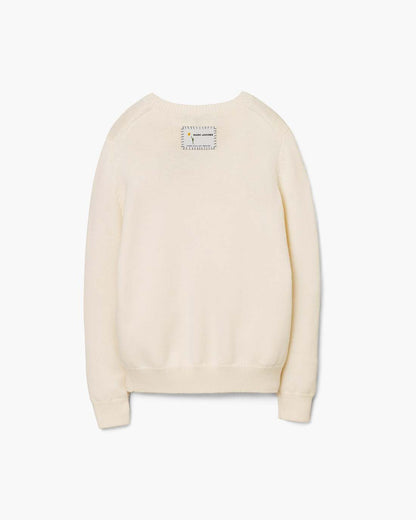 Marc Is Joy Jacquard Crewneck Ivory - Marc Jacobs Signature
