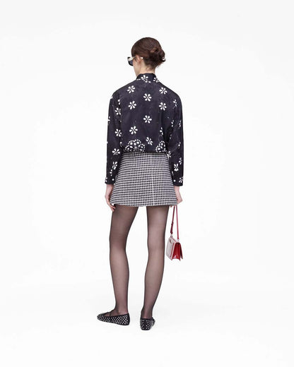 Trompe L'Oeil Eyelet Bow Blouse Black/White - Marc Jacobs Premium