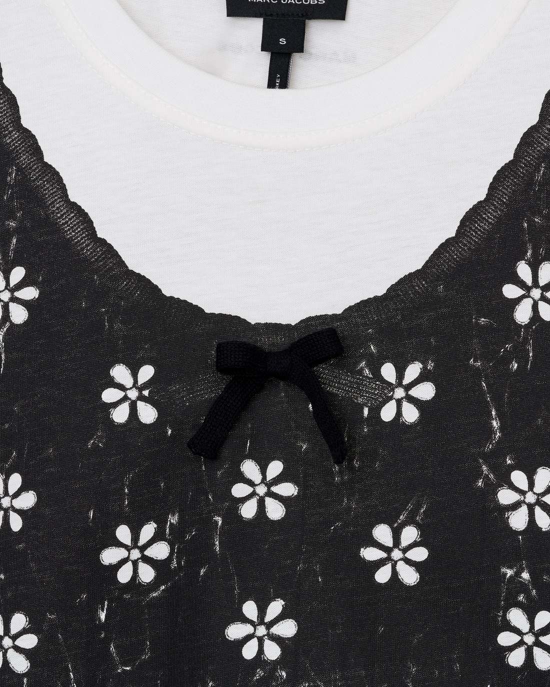 Trompe L'Oeil Eyelet Slim Tee White Multi - Marc Jacobs New