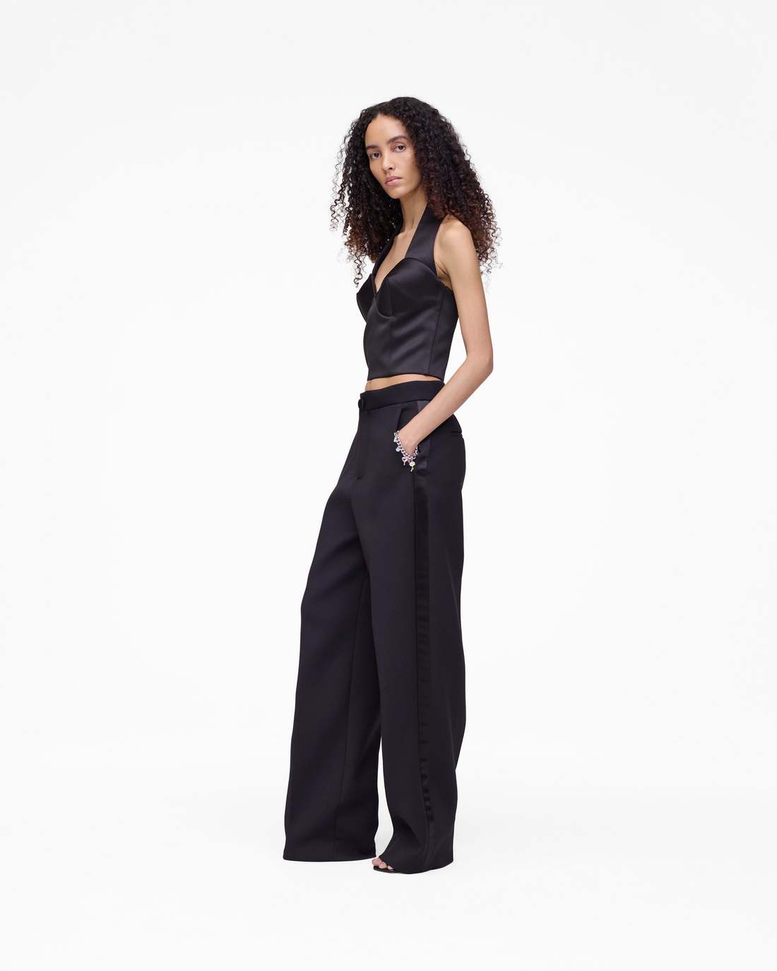 Sculpted Satin Halter Top Black - Marc Jacobs Featured