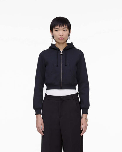 Charm Cropped Hoodie Black - Marc Jacobs Popular