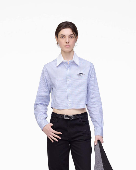 The Cropped Femme Shirt Blue Multi - Marc Jacobs Trending