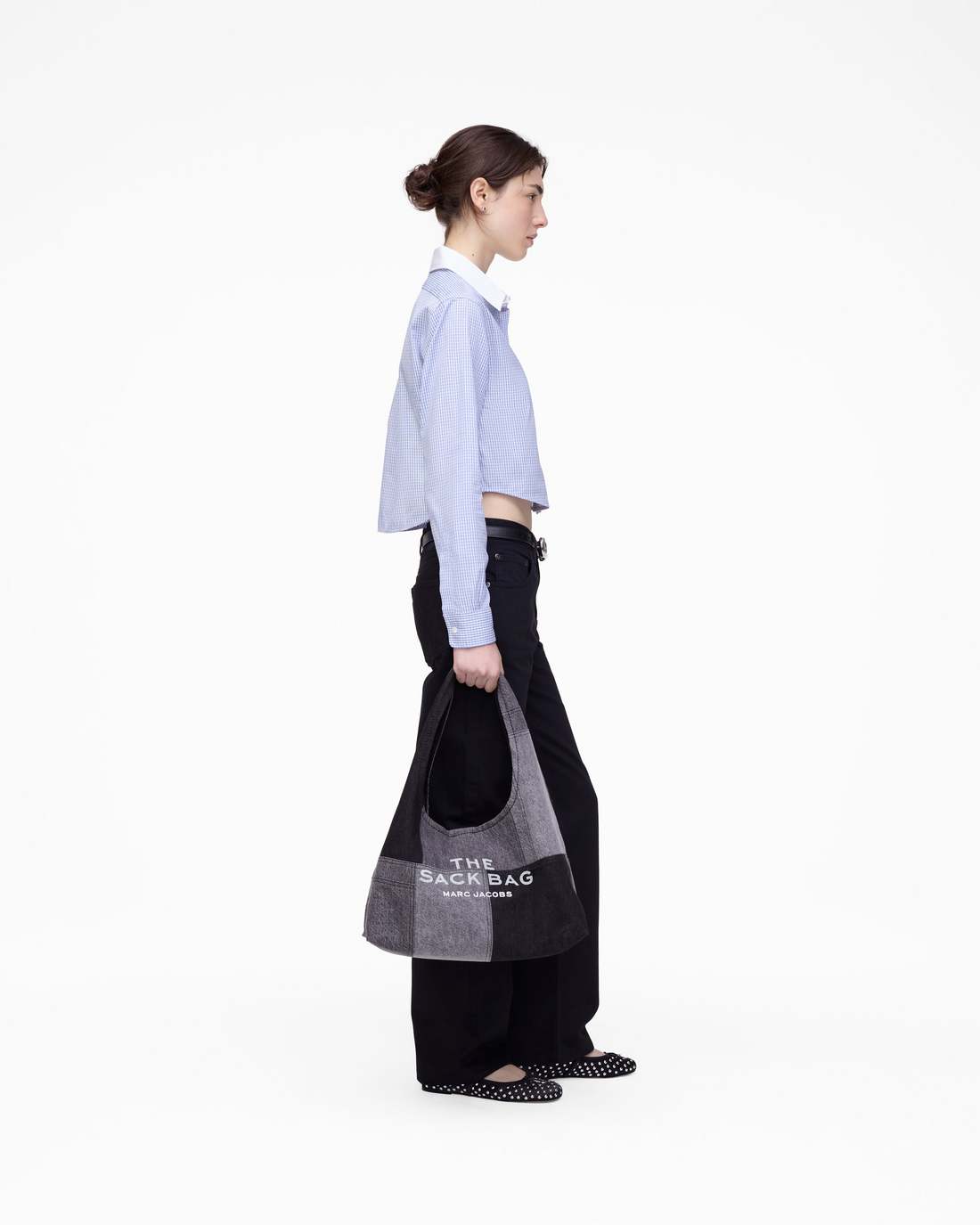 The Cropped Femme Shirt Blue Multi - Marc Jacobs Trending