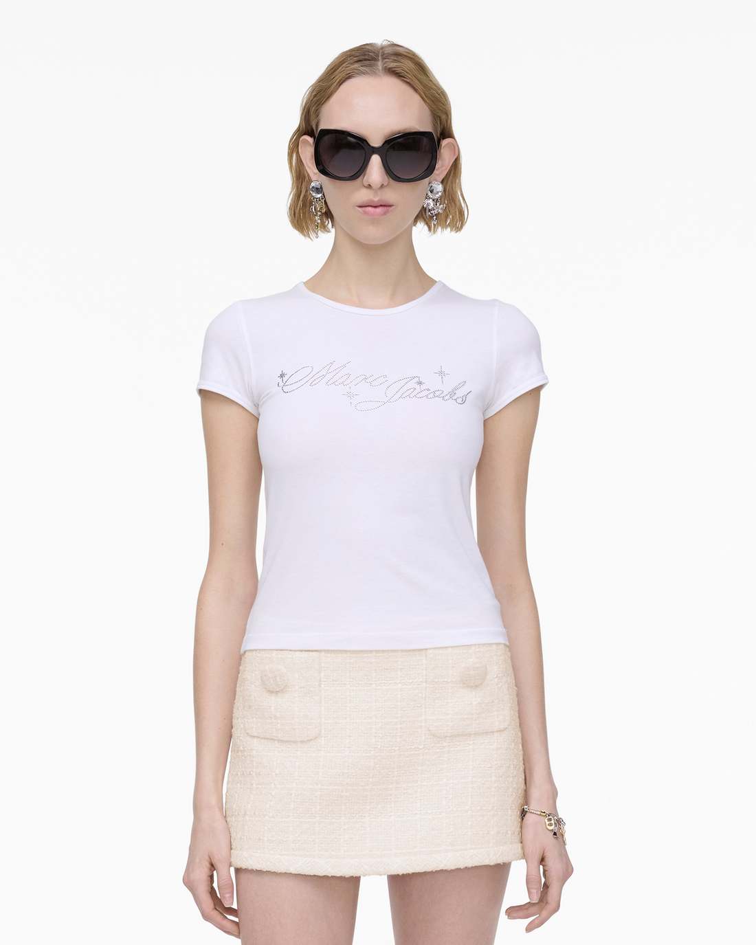 Charm Logo Shrunken Tee White - Marc Jacobs Featured