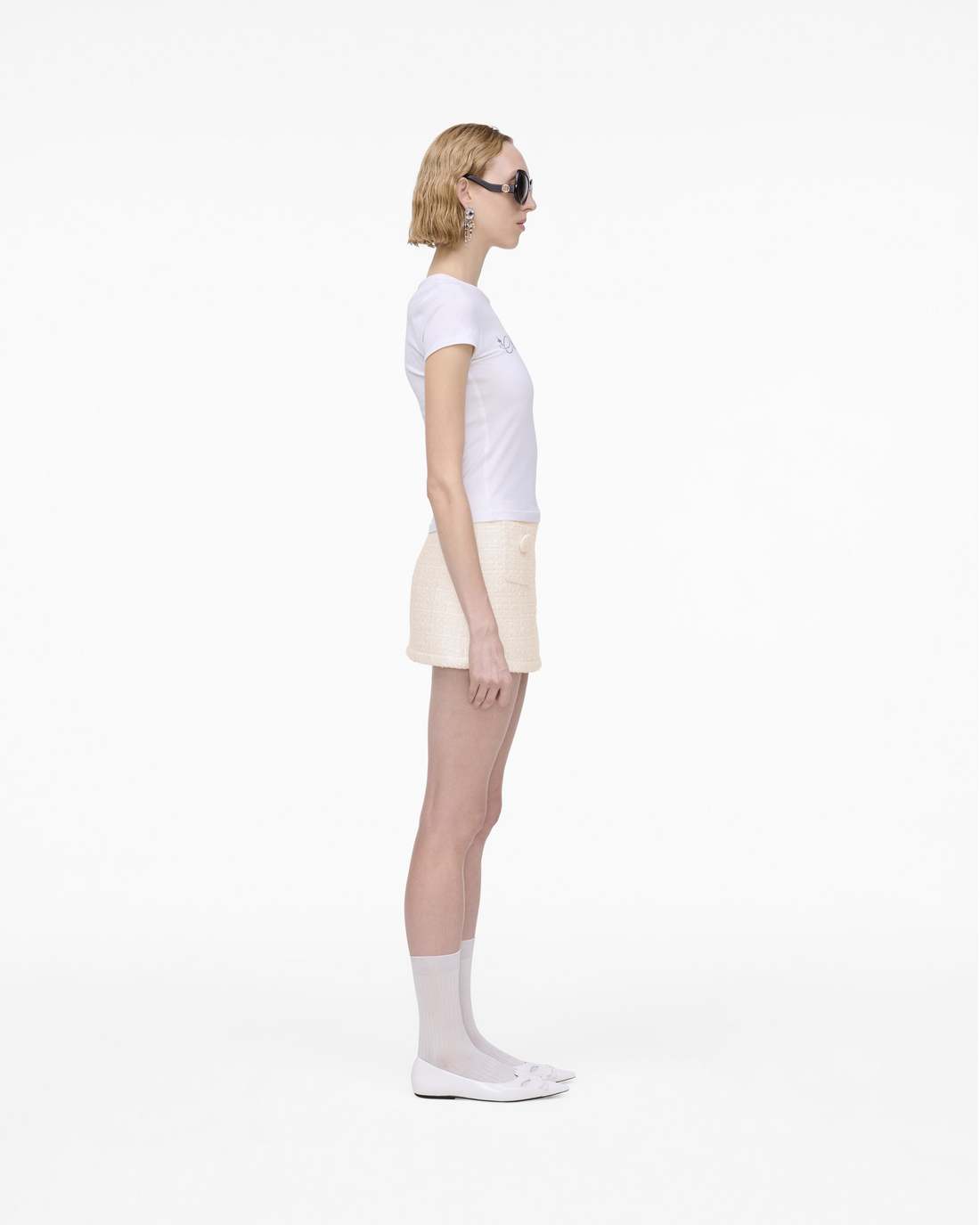 Charm Logo Shrunken Tee White - Marc Jacobs Featured