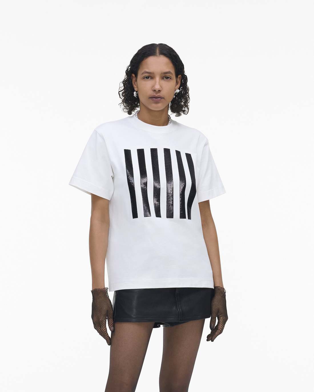 The Stripe Box Tee White - Marc Jacobs Popular