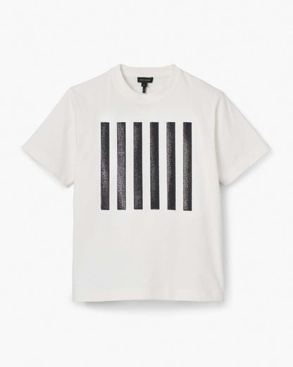 The Stripe Box Tee White - Marc Jacobs Popular