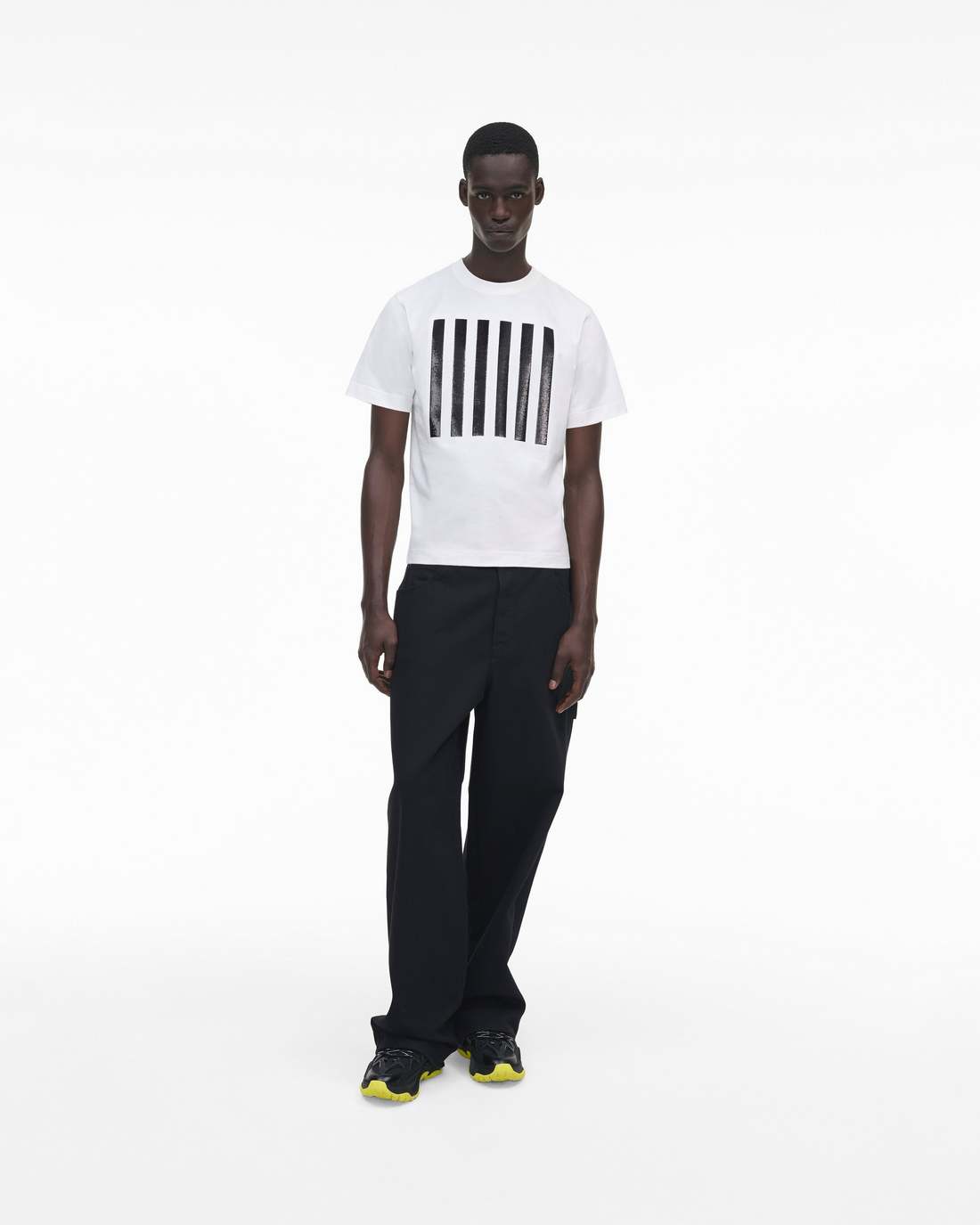 The Stripe Box Tee White - Marc Jacobs Popular