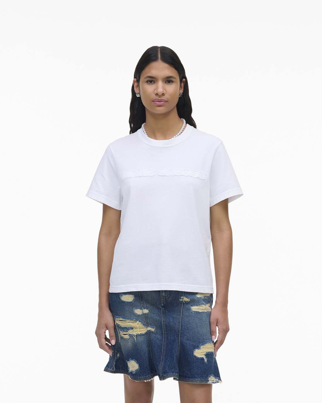 The Logo Baby Tee White - Marc Jacobs Best Seller
