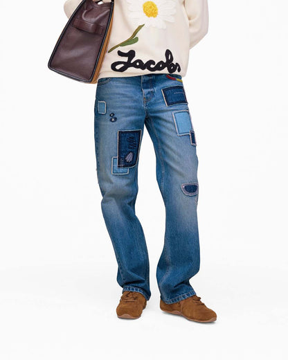 Patchwork Straight Jean Bright Indigo - Marc Jacobs Premium