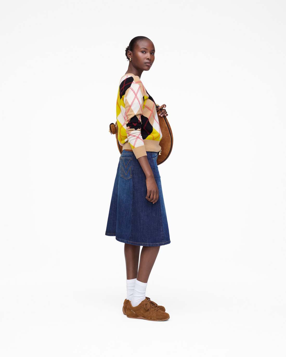 Two Tone Shadow Denim Skirt Dark Slub Indigo - Marc Jacobs Popular