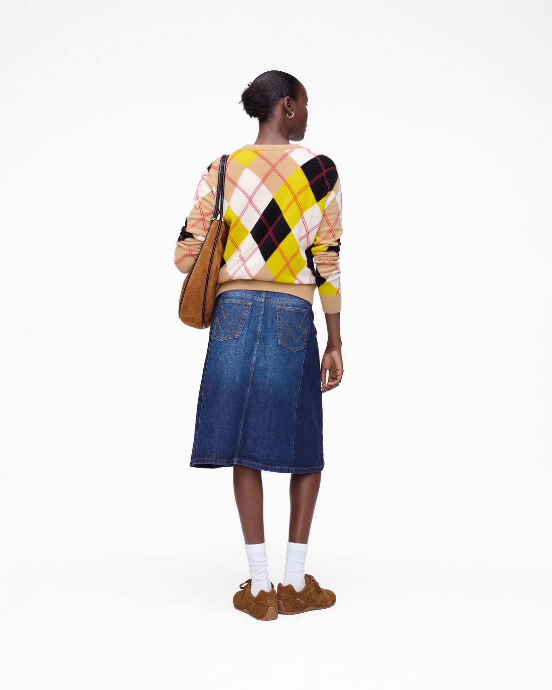 Two Tone Shadow Denim Skirt Dark Slub Indigo - Marc Jacobs Popular