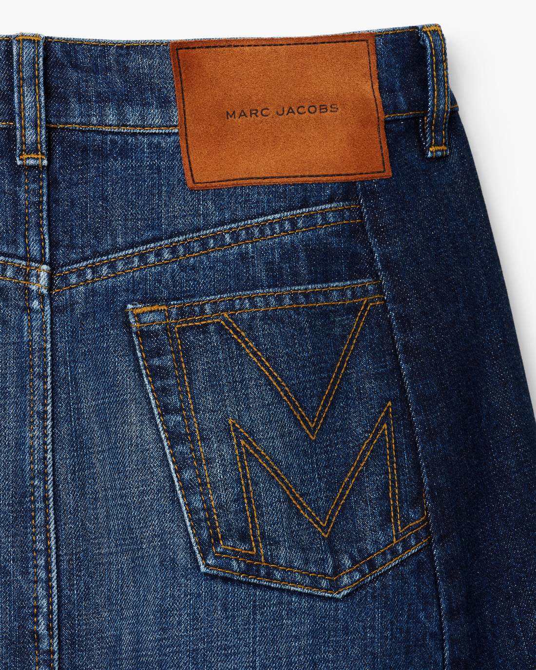 Two Tone Shadow Denim Skirt Dark Slub Indigo - Marc Jacobs Popular
